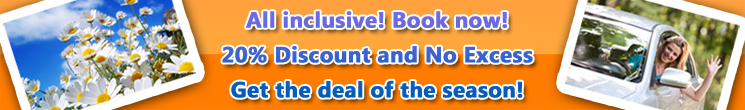 Faro Car Hire - All inclusive! Book now!
20% Discount and No Excess
Get the deal of the season with Lagos Car Hire.